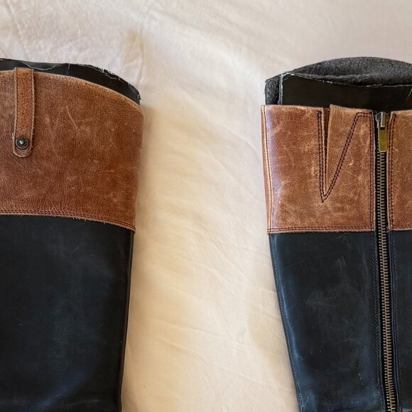 Enzo Angiolini Ellerby Two-Tone Leather Boots - Picture 8 of 9